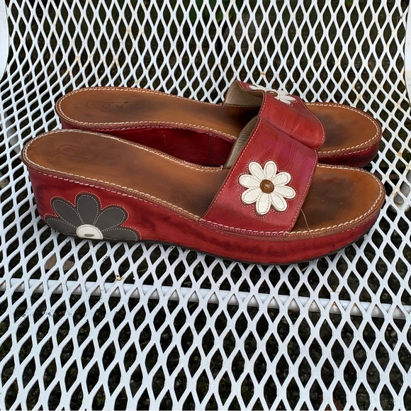Vintage Coach Slide Sandals Mules Flowers Women’s Size 8.5 B - Picture 5 of 9